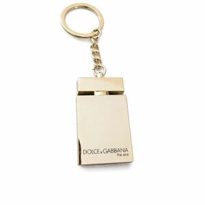 Dolce & Gabbana Gold Bottle-Shaped Keyring